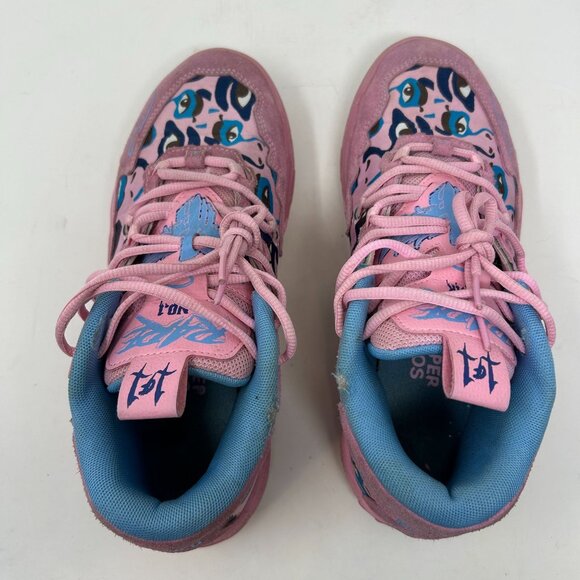 Puma MB.03 “LaMelo Ball Toxic” Pink Multi Eyes Basketball Shoes Men’s Size 8.5 - Picture 8 of 11